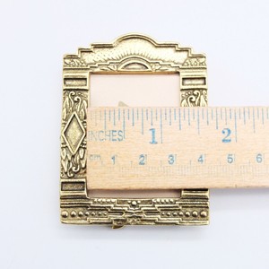 Vintage hình học Brass khung ảnh, đồng thau nhỏ khung <span class=keywords><strong>1</strong></span>,<span class=keywords><strong>5x2</strong></span> "Tân gia món quà - Product Image 3