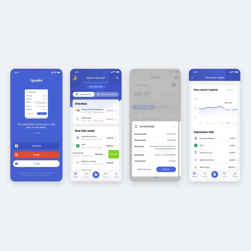 Desarrollo de aplicaciones de puerta de enlace de pago seguro en línea iOS Android Empresa de desarrollo de aplicaciones móviles: Aplicación Pay Money