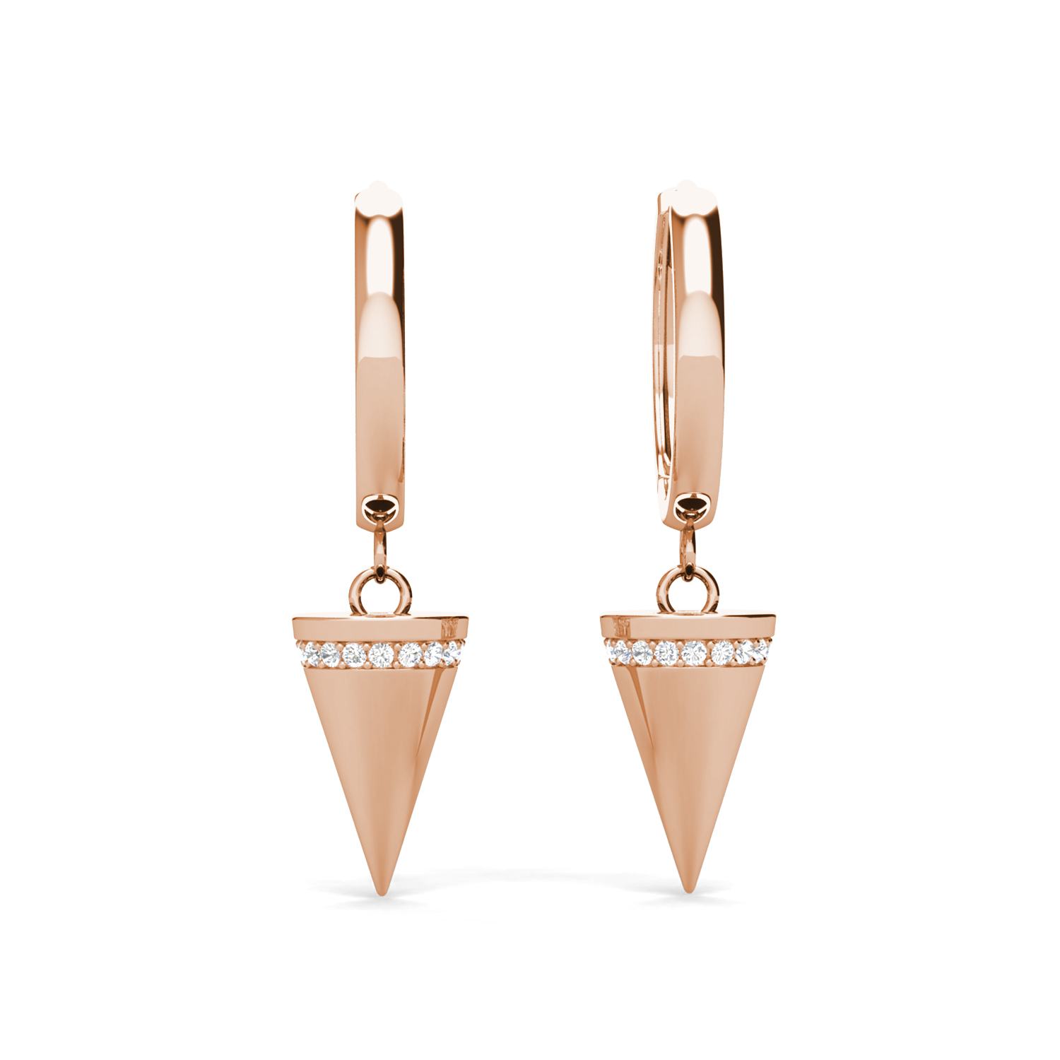 Brass 18K Rose Gold Plated Girls Earrings