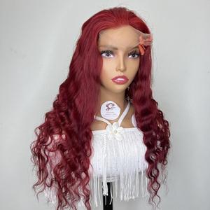 CALIENTE 2024 Producto 100% Extensiones de cabello humano Onda profunda Rizado Todos los colores Precio al por mayor Pelucas con cierre de encaje