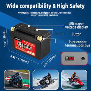 定制工厂12.8V 4Ah太阳能发电机BMS Lifepo4电池12v锂，适用于其他摩托车 - Product Image 2