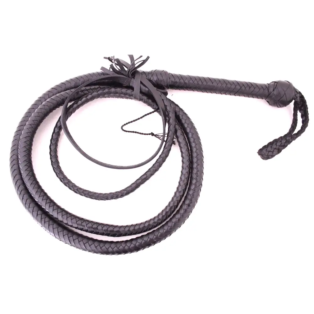 12 Enrançado, Couro Genuíno Tiro Carregado 8 Pés Longo Bull Whip, Boa Qualidade Bull Whip Couro POR Fugenic Industries