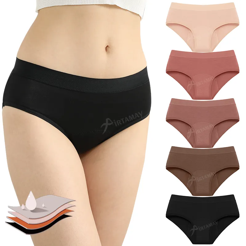 Pantis funcionales de 4 capas Para niña, ropa interior Para menstruación Oeko Tex a prueba de fugas