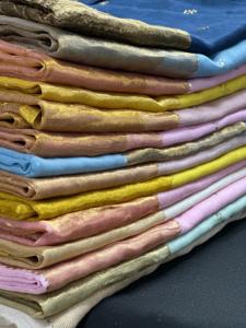纯Mulchanderi真丝可染杜帕塔儿童柔软轻便传统风格2.5米长派对装-印度巴基斯坦 - Product Image 3