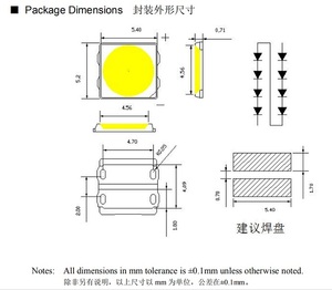Brightness <strong>Smd</strong> Led <strong>5050</strong> Emc 8chips 4w Led <strong>Smd</strong> <strong>5050</strong> Datasheet Max 800mA Led <strong>Smd</strong> <strong>5050</strong> - Product Image 5