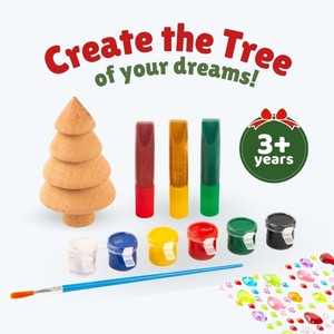 节日DIY木树套件创意节日玩具和礼品市场木制节日工艺品玩具和礼品店 - Product Image 6