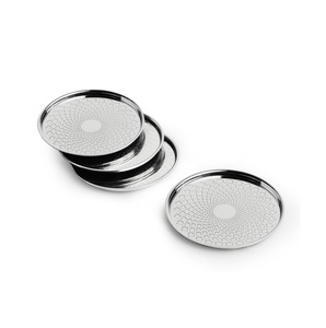 Hot Selling Round Shaped <strong>Black</strong> Marble Tea <strong>Coasters</strong> <strong>Set</strong> of 4 With <strong>Customized</strong> Size and Color With Diameter of 10 X 1.5 Cm - Product Image 5