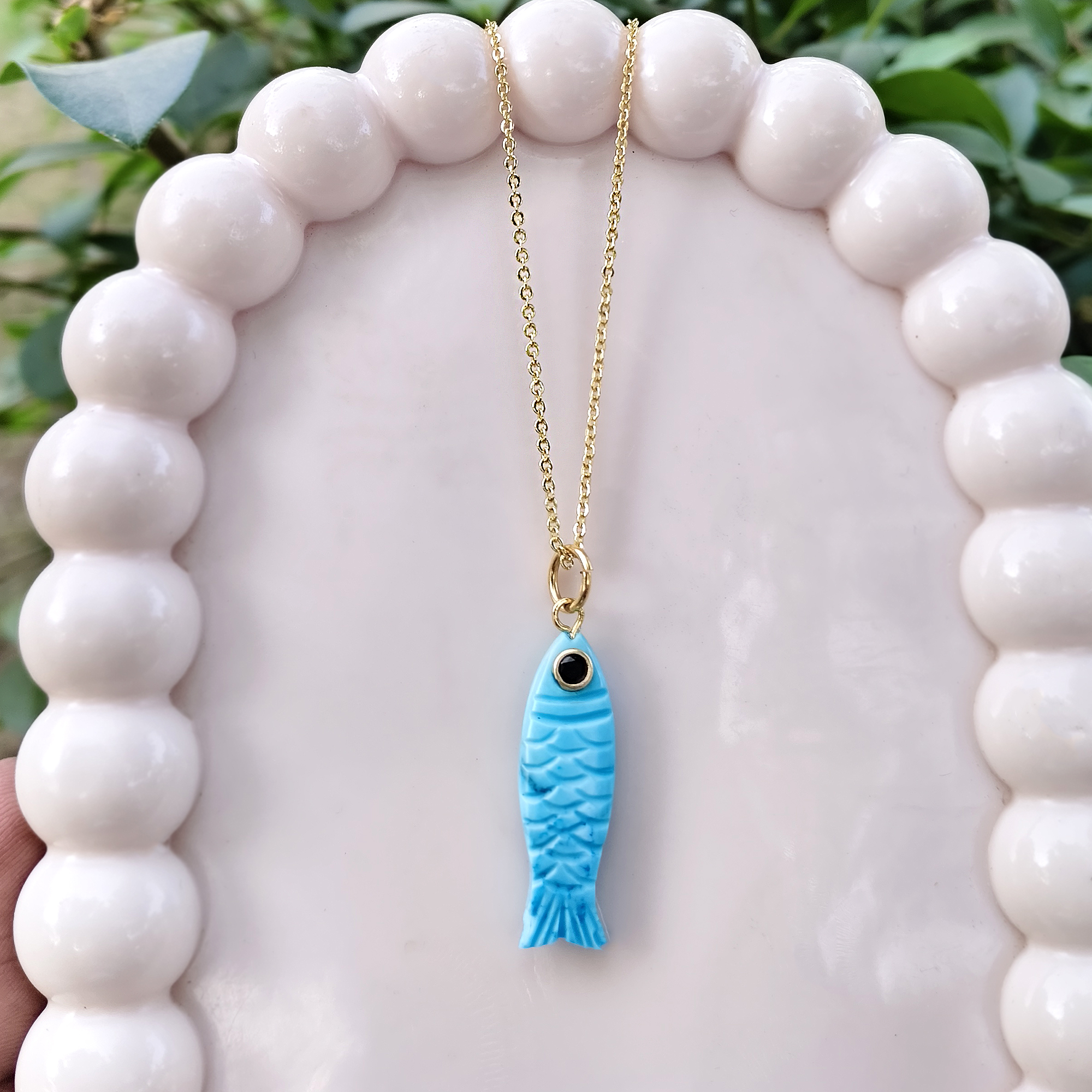 Turquoise, Black Onyx Eye