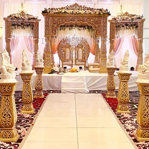 מעצב אחרון סיבי קריסטל כדור mandap מעוצב לאחרונה גביש סיבי מעוצב rajasthani חתונה פנינה לבן מנדאפ