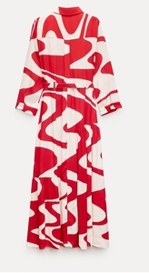 Best Price High on Demand Sleek Designed Geometric Style <strong>Red</strong> Dress for Club and Evening Party Wear Available - Product Image 4
