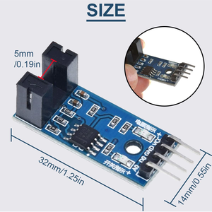 Módulo de Sensor de velocidad comparador Aismartlink LM393 Chip Motor tipo ranura de medición IR optoacoplador para detección de velocidad del Motor también - Product Image 6