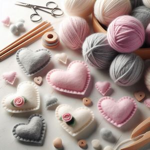 प्यार से हस्तनिर्मित: विशेष समारोहों के लिए रोमांटिक सजावट और सार्थक उपहार आभूषण के लिए फेल्ट हार्ट - Product Image 5