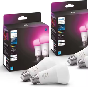 Philips 75W A19白と色の雰囲気LEDスマートカラー変更電球パック4個入りGoogleアシスタントHomekit - Product Image 2