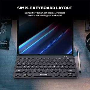 Jertech DK500 Cable de máquina de escribir ergonómico colorido teclas redondas Gaming 60% teclado personalizado con cable Mini teclado de ordenador para PC - Product Image 6
