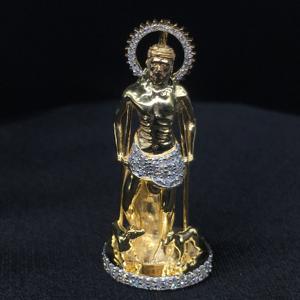 St. Lazarus <strong>San</strong> Lazaro Diamond Pendant &amp; Charm