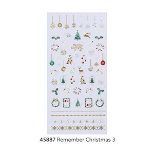 ShineB Remeber Christmas #45887ジングルベルスノーネイルアートステッカー高品質マルチサイズバッグカスタム美容韓国製