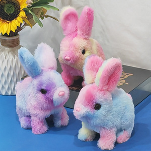 Simulation Electric Rabbit <strong>Plush</strong> Colorful Rabbit Can Walk, Jump, Move <strong>Ears</strong>, Call Girl Toys Children's Day Gift - Product Image 5