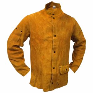 优质定制标志设计皮革安全焊接夹克工业用皮革安全夹克 - Product Image 1