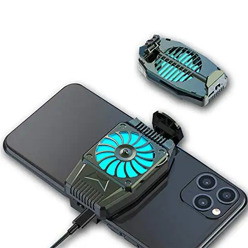 Uyumlu tüm akıllı telefonlar tablet cep telefonu radyatör tiktok oturma oyun için şarj edilebilir RGB soğutma fanı cep telefonu soğutucu