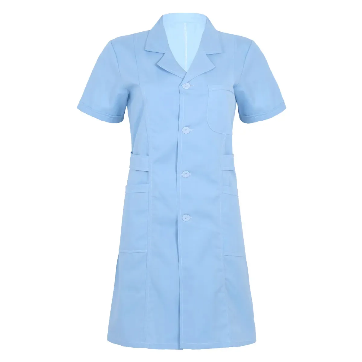Mantel Lab dapat diatur, seragam apotek lengan panjang katun Rumah Sakit seragam Lab untuk dijual