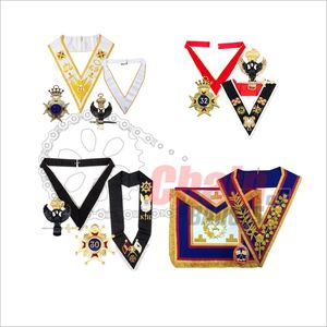 เครื่องประดับมาโซนิคคอนเซนไทน์แบบไขว้สีแดงริบบิ้นสีม่วงและกากบาทสีแดง - Product Image 5