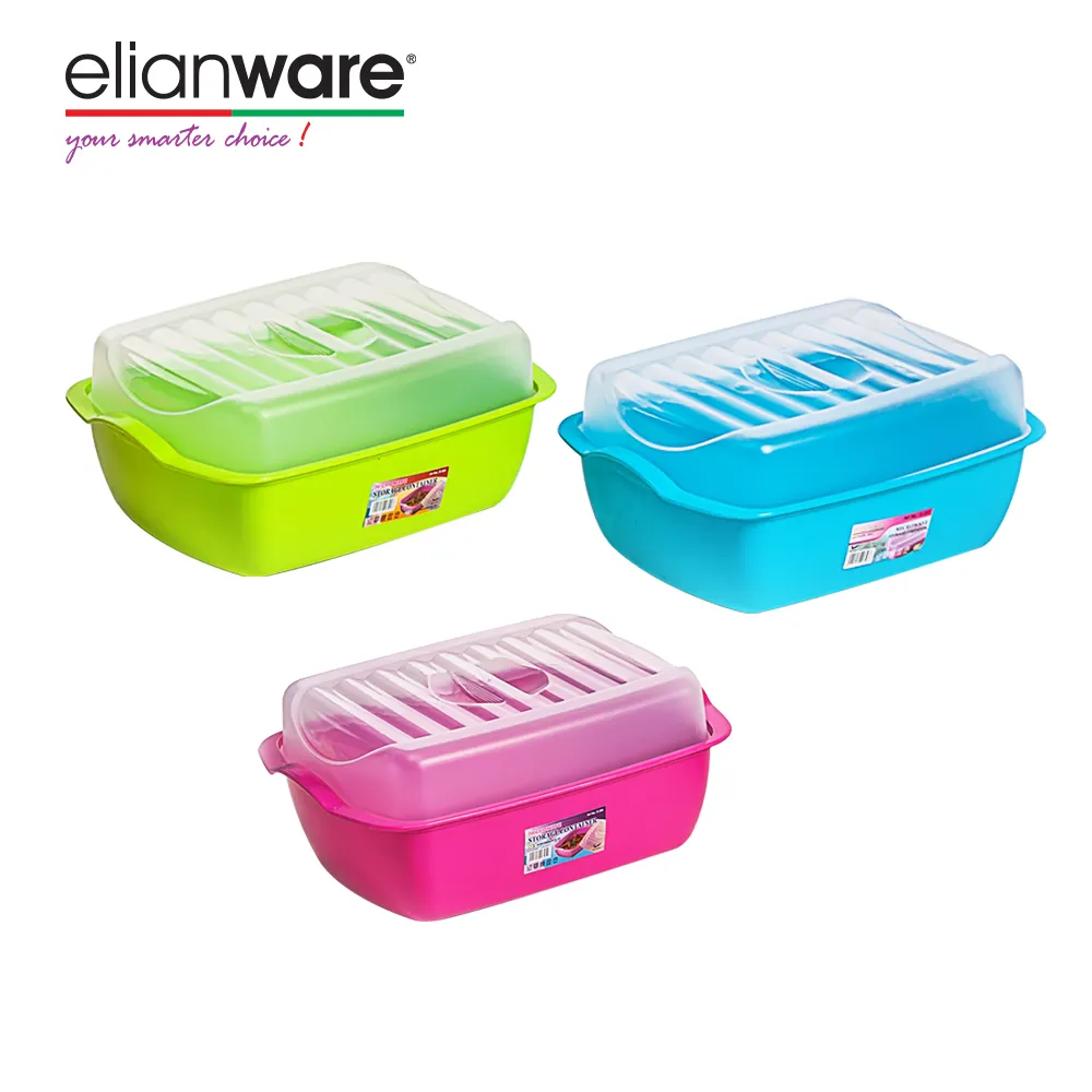 Elianware Freshness Preservativo para Lechuga Berry Caja de almacenamiento Food Keeper Tray Case Food Keeper con cubierta transparente