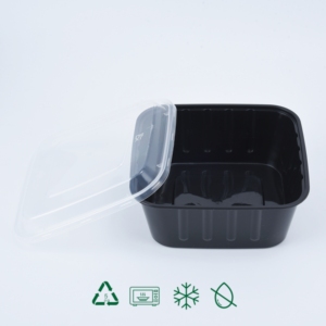 Cute <strong>clear</strong> Matte Black Plastic Cake Disposable Containers Small Salad <strong>Meal</strong> Prep Containers Bento <strong>Box</strong> - Product Image 2