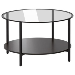 Mesa de centro sostenible de último estilo Mesa de centro de diseño multifuncional con tapa de vidrio redondeada - Product Image 5