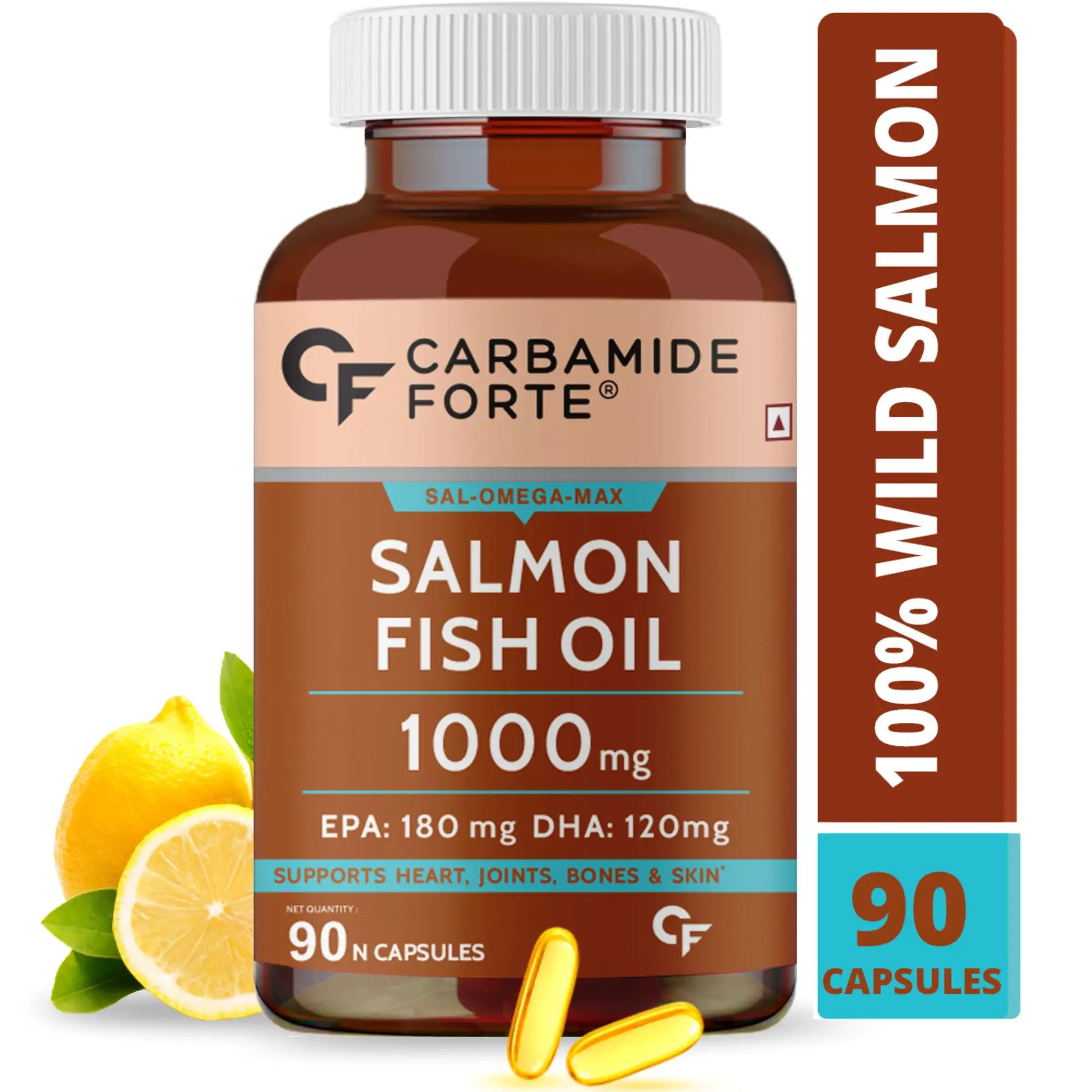 Cápsula de gel suave de aceite de pescado de salmón, cápsula de 1000mg con Omega 3, para Corazón Saludable, cerebro, articulaciones fuertes, huesos y mejor circulación sanguínea