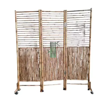 Divisor de bambú con rueda respetuoso con el medio ambiente divisor de ambiente natural