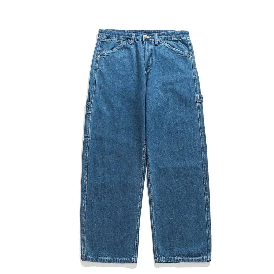 Pantaloni Jeans blu scuro larghi da uomo pantaloni larghi firmati nuova versione in Denim pantaloni da Skate polari Jeans larghi