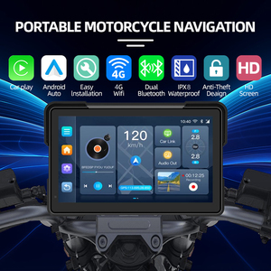 Moto נייד מסך 7 אינץ 'אנדרואיד 14 carplay 4g wifi Bluetooth ניווט אוטומטי אנדרואיד מערכות אופנועים אוניברסלי