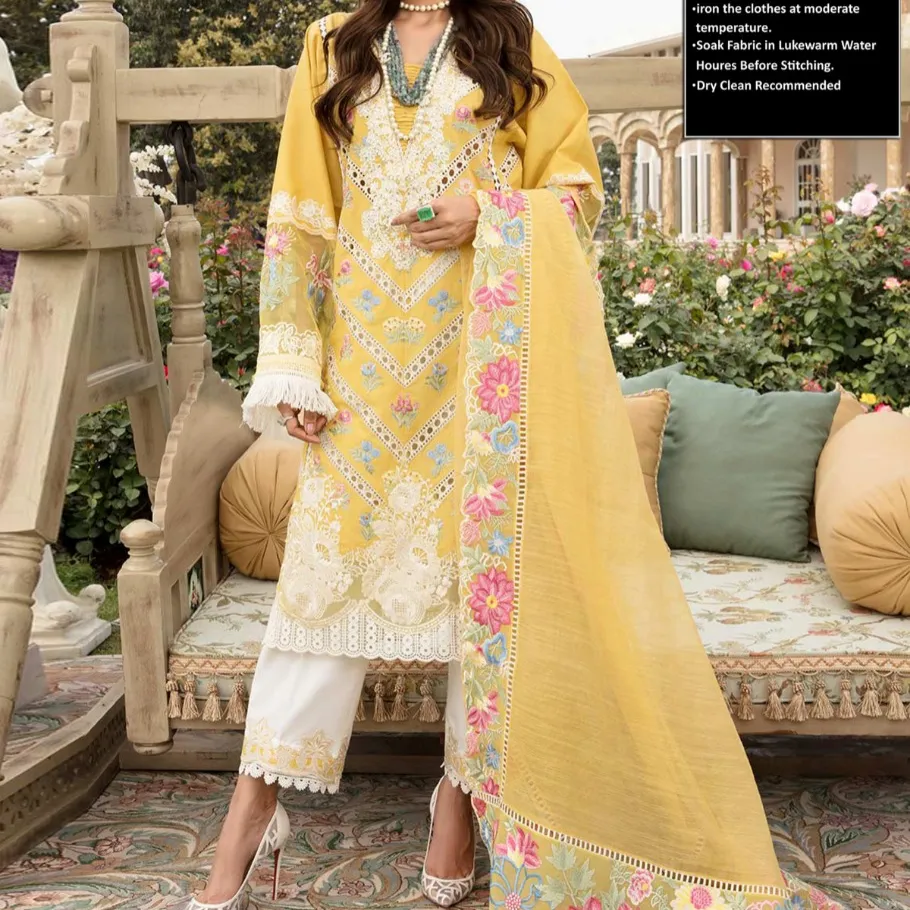 Indische & pakistani sche Kleidung Anarkali Frauen Salwar Kameez Shalwar Kurti 3-teilige Rasen anzüge