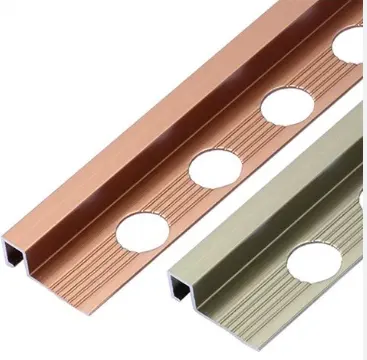 Profilé de garniture de carreaux de forme carrée en aluminium