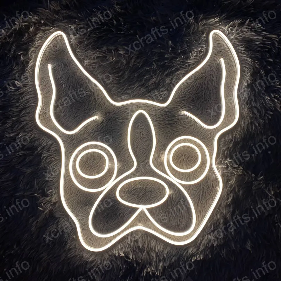 Boston terrier mẹ dẫn Neon dấu hiệu-Kỷ niệm tình yêu của bạn cho Boston Terrier với một phong cách Led Neon hiển thị ánh sáng