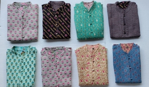 定制的kantha nehru夹克，由棉块印花面料制成，有各种尺寸，非常适合服装转售 - Product Image 3