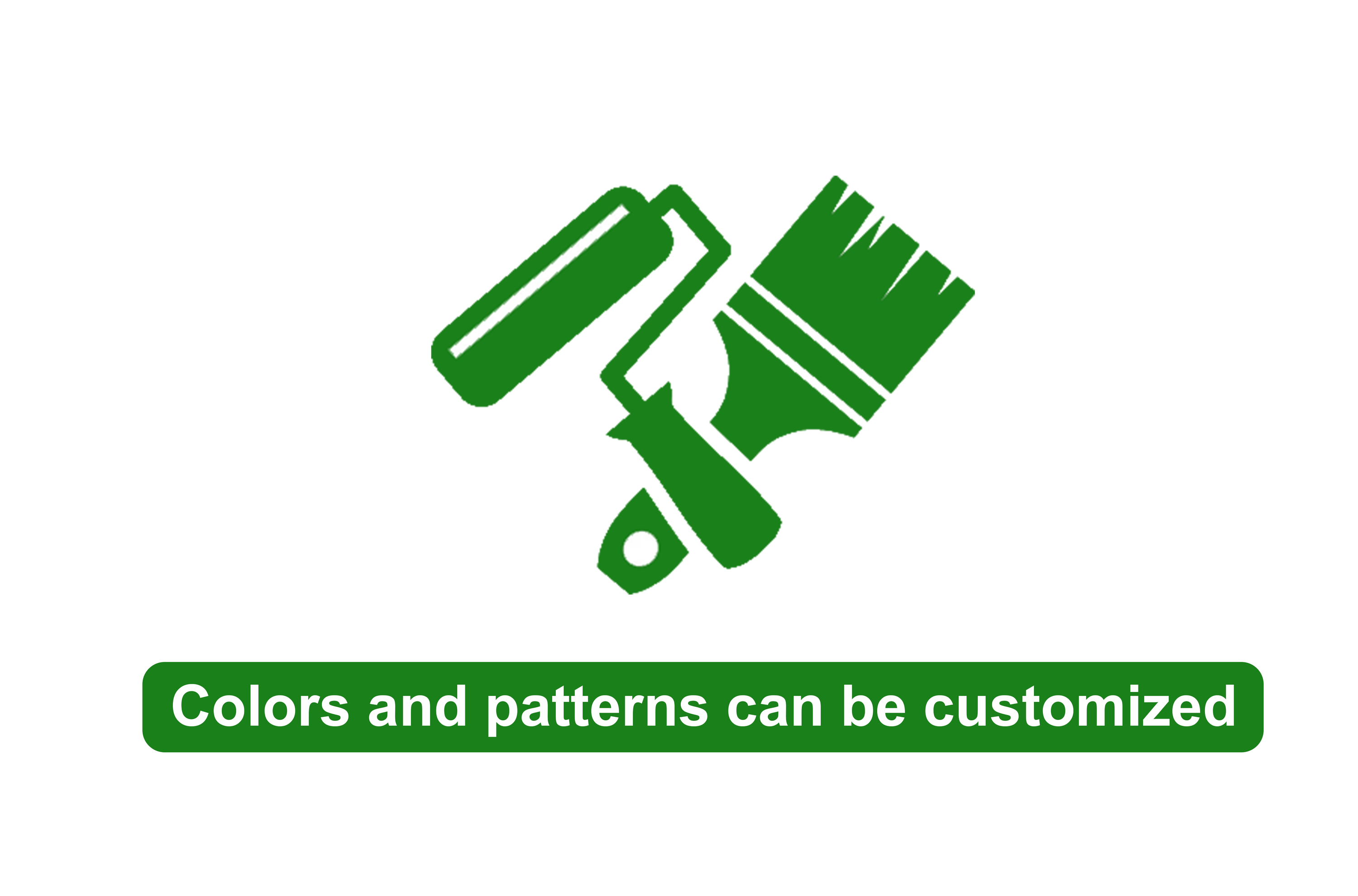 Colors and patterns can be customized