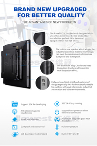 JAWEST 12 Inch OEM ODM Customized J1900 J4125 I3 I5 I7 Quad Core <strong>X86</strong> Fanless Industrial Panel PC Touch Panel <strong>Computer</strong> <strong>Embedded</strong> - Product Image 4