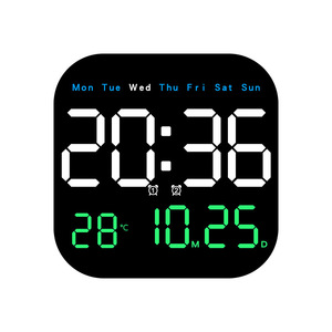 Desktop da parete di grandi dimensioni con Display della temperatura della data di settimana a LED orologio da parete digitale con funzione di conto alla rovescia - Product Image 3