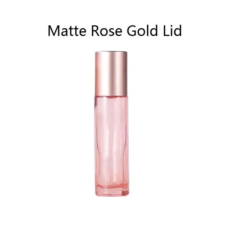 Bouteille rose + Bouchon or rose mat
