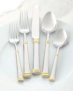趋势2025餐具套装不锈钢喇叭手柄完美餐具套装镜像 - Product Image 3