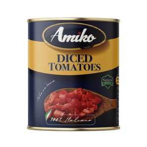 400g thái hạt lựu Ý cà chua 100% bóc vỏ đóng hộp rau bảo quản với nước và muối đóng gói trong dễ dàng mở hoặc bình thường Nắp - Product Image 2