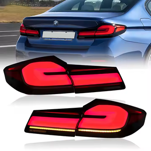Taillight Retrofit Assembly for BMW <strong>5</strong> Series G30 G38 2018-2020 Upgraded Conversion 2021 LCI Style Blackout <strong>LED</strong> Tail Lights - Product Image 1