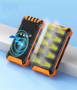 20000/50000mah בנק חשמל סולארית אלחוטי עם פנס מצפן סוג flashlight
