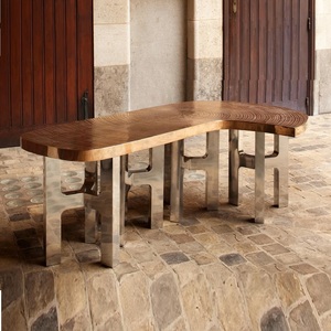 Most Amazing Coffee <strong>Table</strong> <strong>Rectangular</strong> Shape With Handmade Rounded Designing With Golden Finishing Metal <strong>Nesting</strong> <strong>Table</strong> for Sale - Product Image 2