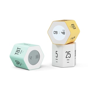 MOOAS Multi-Hexagon <strong>Clock</strong> Cube, Digital <strong>Clock</strong>, Pomodoro <strong>Timer</strong>, Backlit Display 12/24H <strong>Count</strong> up &amp; Countdown, Flip <strong>Timer</strong> - Product Image 4