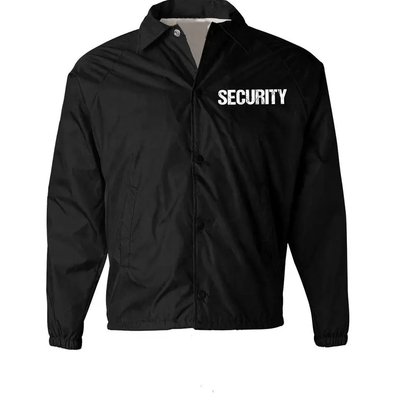 도매 반사 로고 보안 가드 충전기 재킷 100% 폴리 에스테르 경량 양털 바디 안감 탄성 허리띠