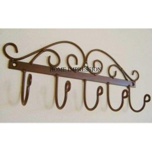 Customized Size and Logo Available Black Color Powder Coated Durable Metal Wire Made Rustic Vintage Designer <strong>Hooks</strong> and Hangers