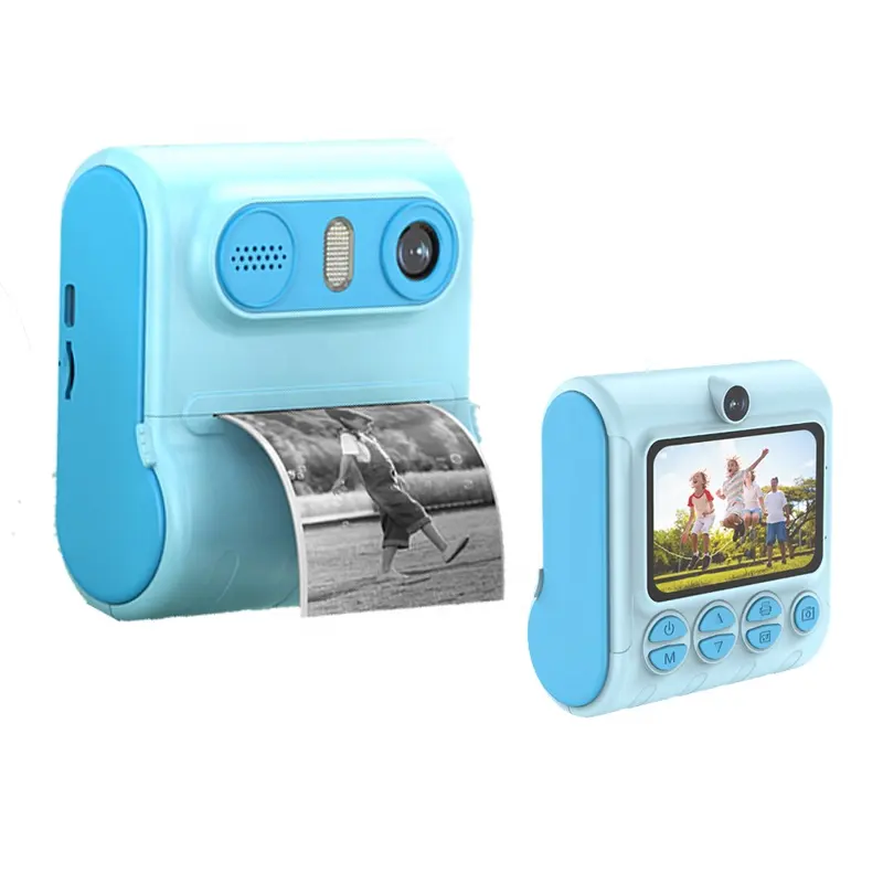Cámara de impresión instantánea para niños 1080p HD Mini cámara con papel fotográfico térmico Cámara digital niños regalos Juguetes