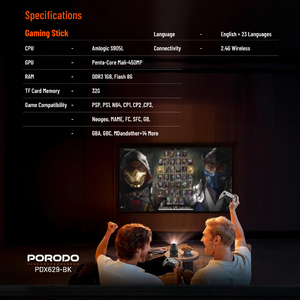 جهاز عرض الألعاب Porodo 4K <span class=keywords><strong>Android</strong></span> 11 5G اتصال مع تحكم Keystone و Gamepad التلقائي - Product Image 6
